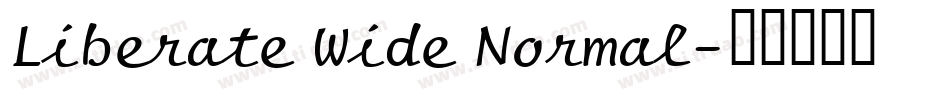 Liberate Wide Normal字体转换